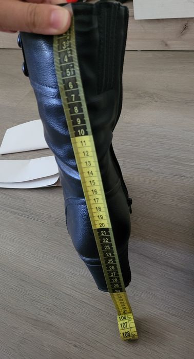 Cizme groase damă din piele ecologică