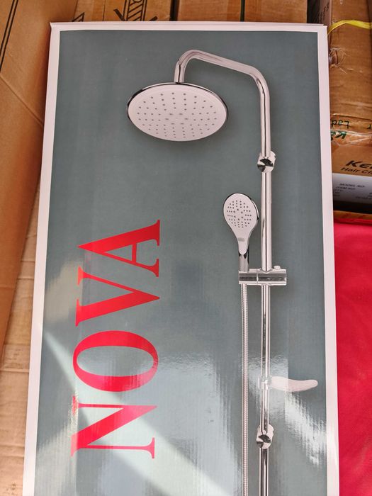 Душ тръбна система без смесител+Душ пита+душ слушалка квадрат