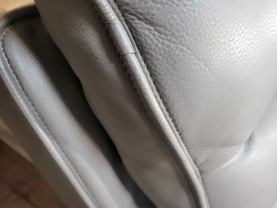 Сив кожен диван двойка La-z-boy