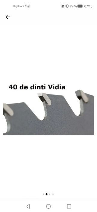 Disc motocoasa cu dinți vidia