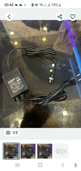 Vând adaptoar original alimentator SHURE 15 v  cu piulita pt ULXD QLXD