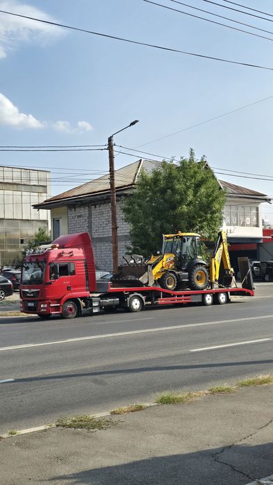 Platforma Transport Utilaje Grele Tractari Auto Recuperator Camioane Dube Trailer Buldoexcavatoare Tractoare Combine Microbuze Autoutilitare DEx12 A1