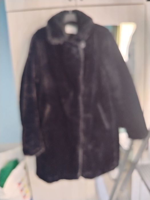 Дамско черно теди беар палто