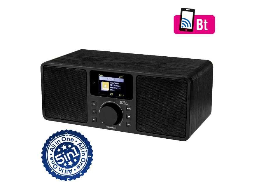 Internet radio global Bluetooth/WiFi 5 in 1, SAL, HiFi bass-reflex