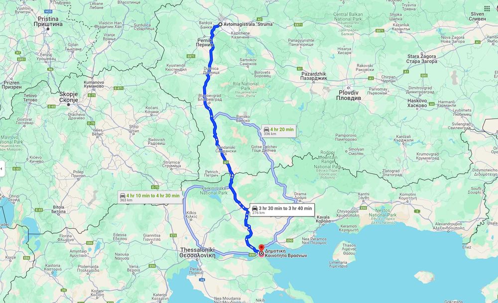 Продава два парцела с обща площ 2222м2 в Паралия Врасна,Северна Гърция