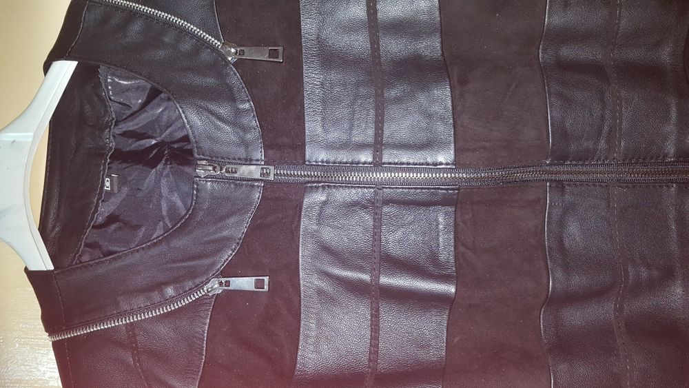 Geaca/ jacheta piele in dungi