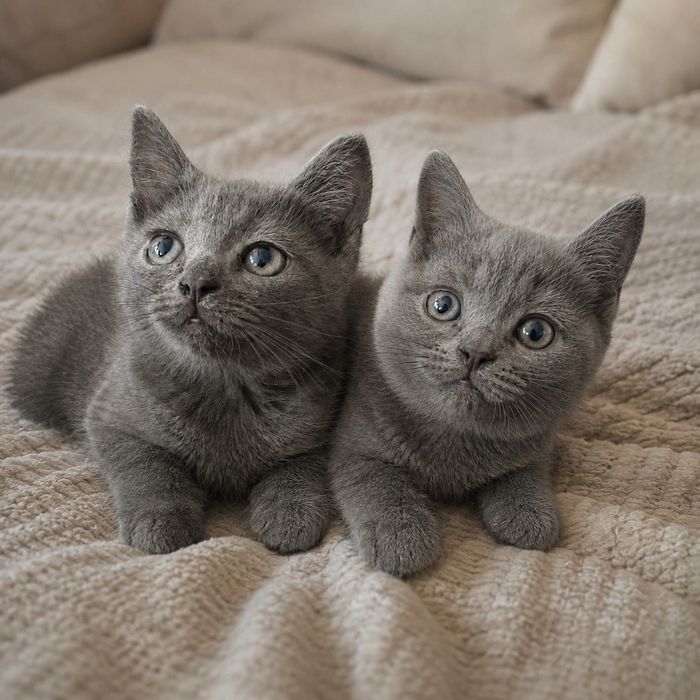 Котята  дымчатые         .