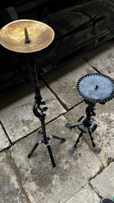 sfesnic lumanari rustic , fier forjat + alama, adus Germania