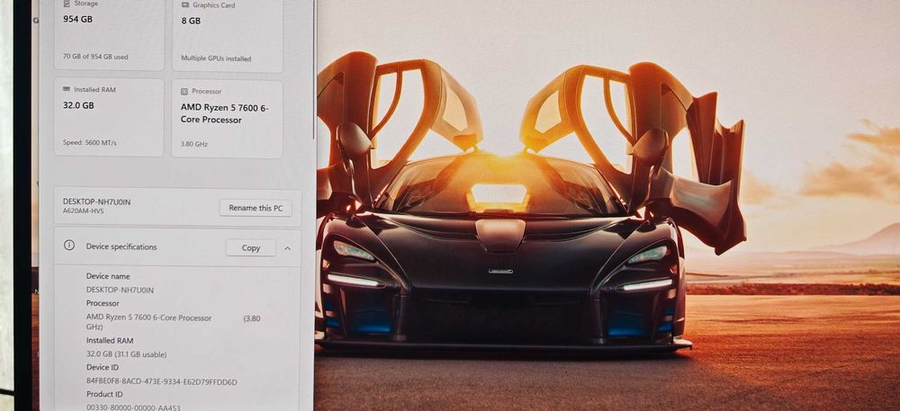 Гейм РС Ryzen 5 7600/32Gb D5/1Tb SSD/Asus RTX 3070/WiFi&BT/Гаранция