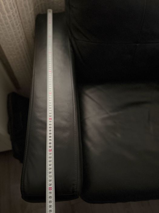 Кожен фотьойл - черен