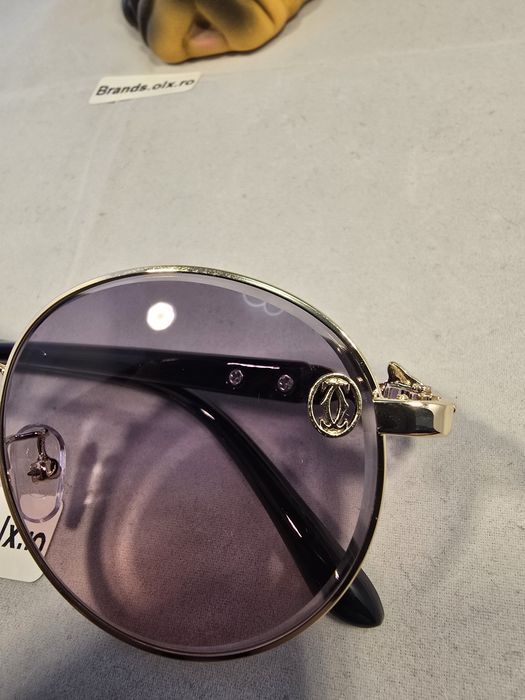 Set Ochelari de soare Cartier Round Pink,  made in Italy