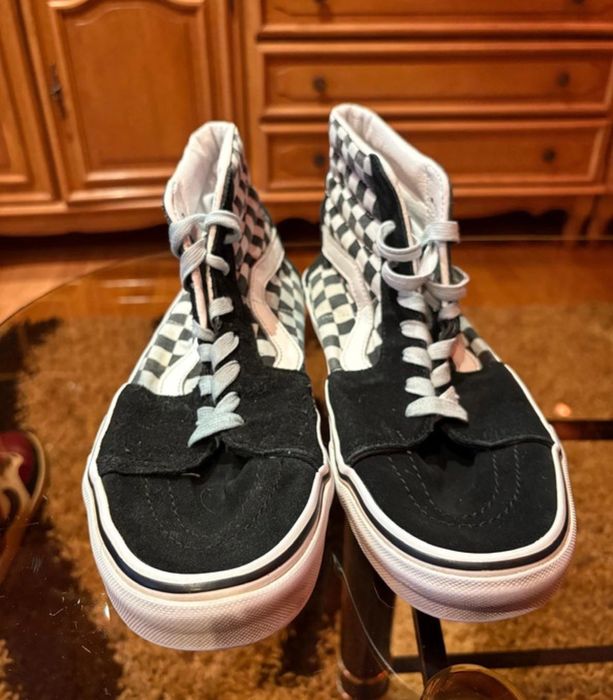 Papuci Vans High Chess Pattern