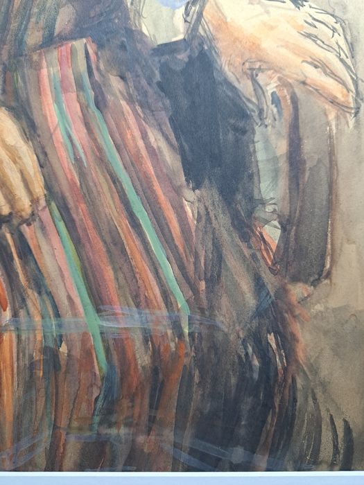 Pictură,"Tânără în port popular",Viorica Ana İonescu (n.1900-d.?)