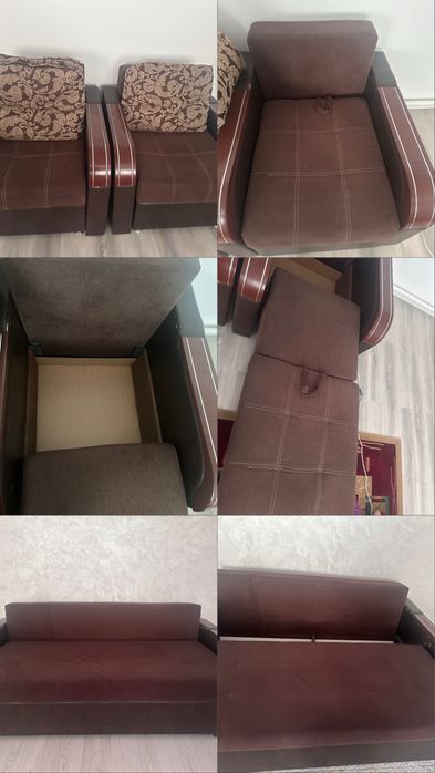 Диван-кровать + 2 кресла-кровати, комплект