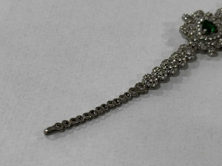 Златна Дамска гривна цирконий 8,2 гр 14к