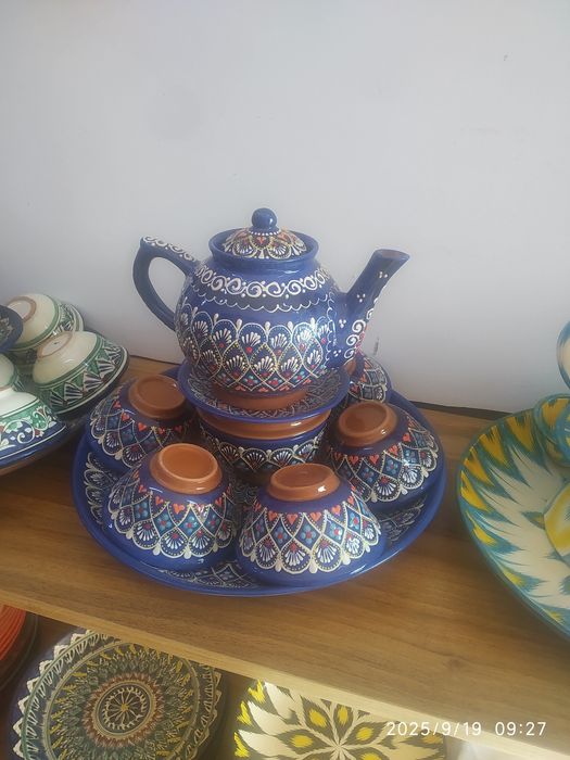 Ляган Риштанская керамическая Набор