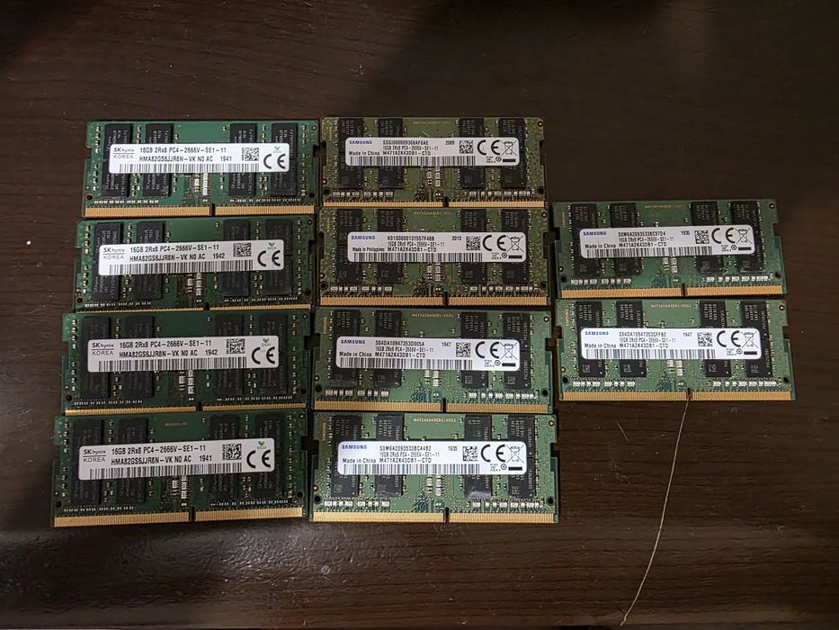Memorii laptop 16Gb DDR4  Samsung  SK hynix 2666V