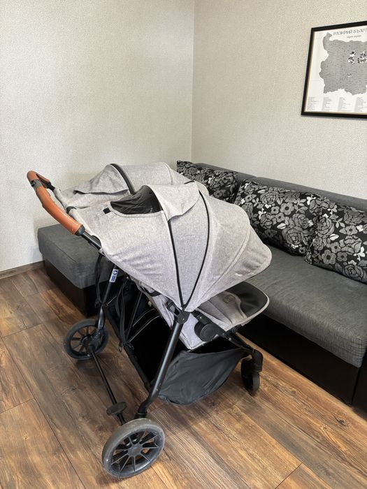 CHIPOLINO Комбинирана количка за близнаци TOP STARS ГРАФИТ