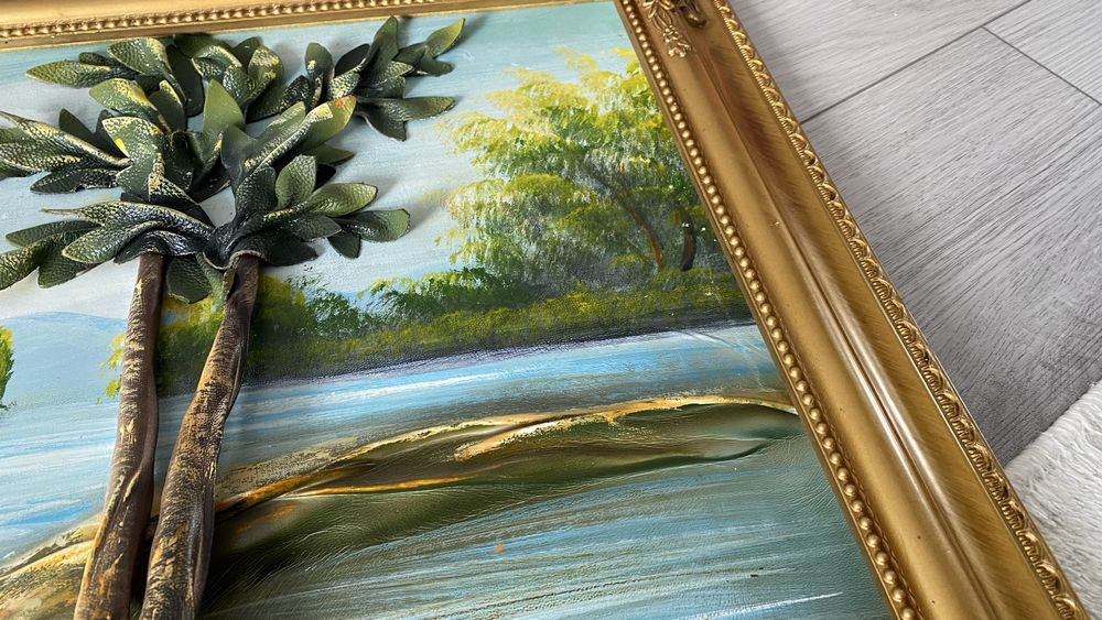 3d Кожанная картина пейзажа