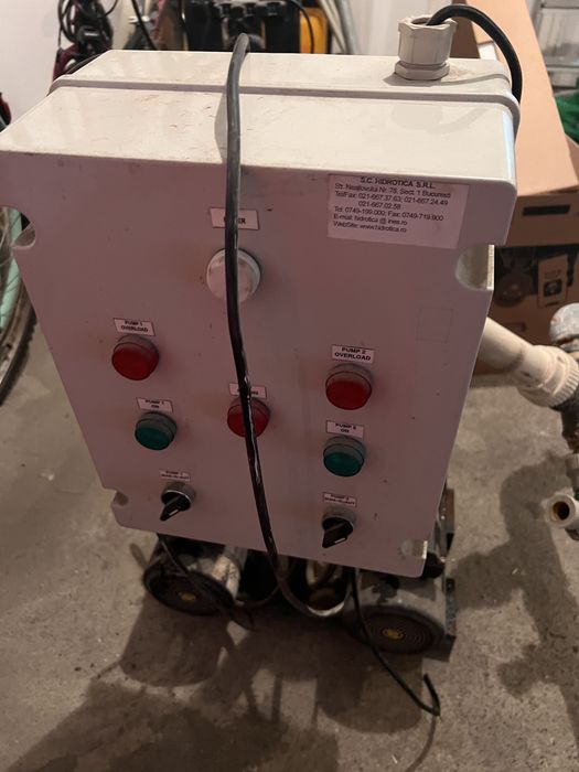 Statie pompare apa. Instalatie apa cu pompe si panou automatizare