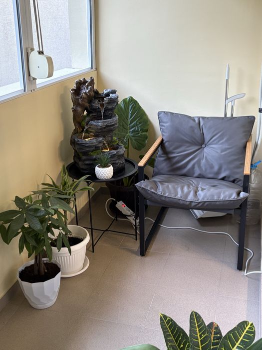 Градински сет с възглавници