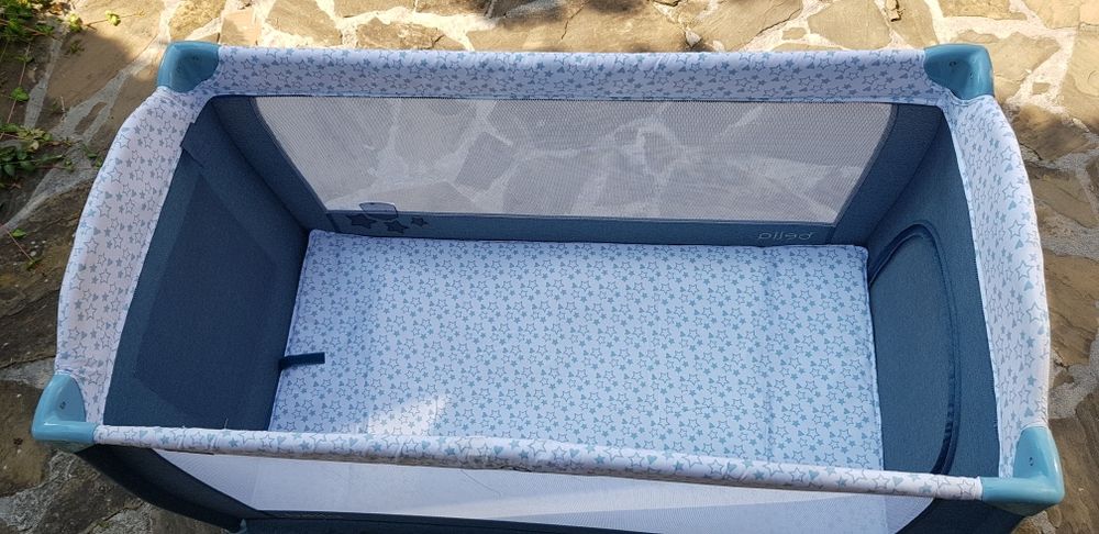 CHIPOLINO Кошара 2 нива със сенник БЕЛА СИН ЛЕН