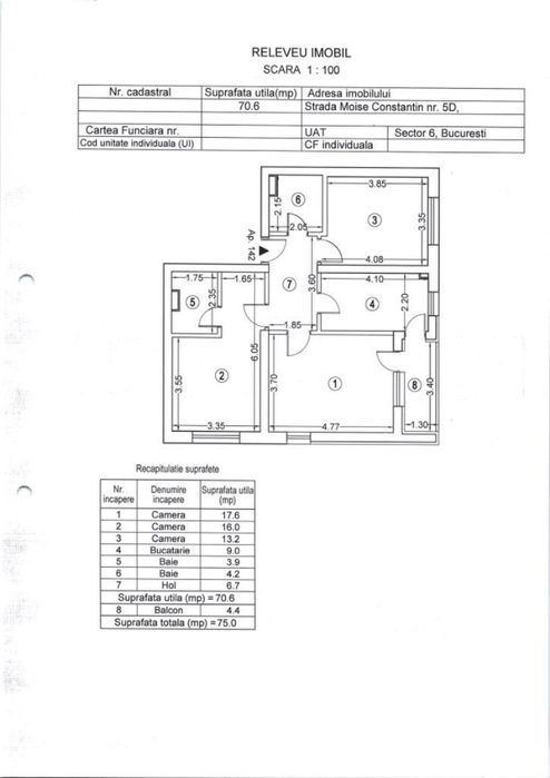 Vanzare 3 camere, 2x locuri parcare, 2x boxe, Drumul Taberei, Exigent
