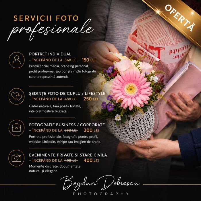 Ședințe foto Galați – Evenimente, Business, Portret, Cuplu  – Galați