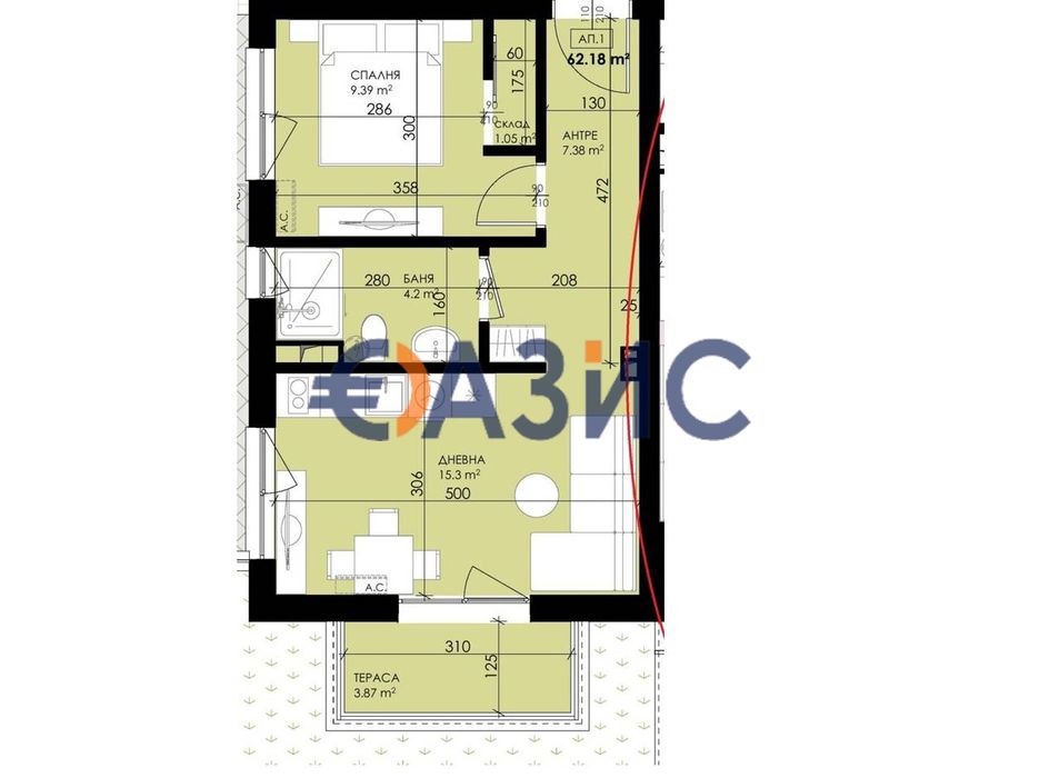 Продава се Двустаен апартамент в Созопол - 74 кв.м за 555 €/кв.м - Снимка #2