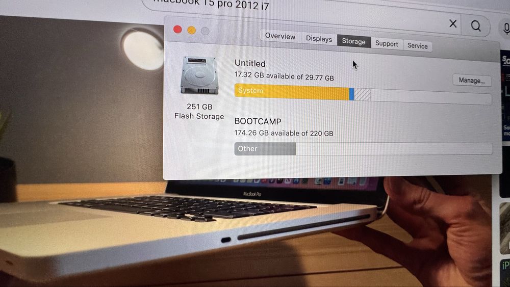 Macbook pro 15inch,retina ,2012 256gb, ram16gb,intel i7