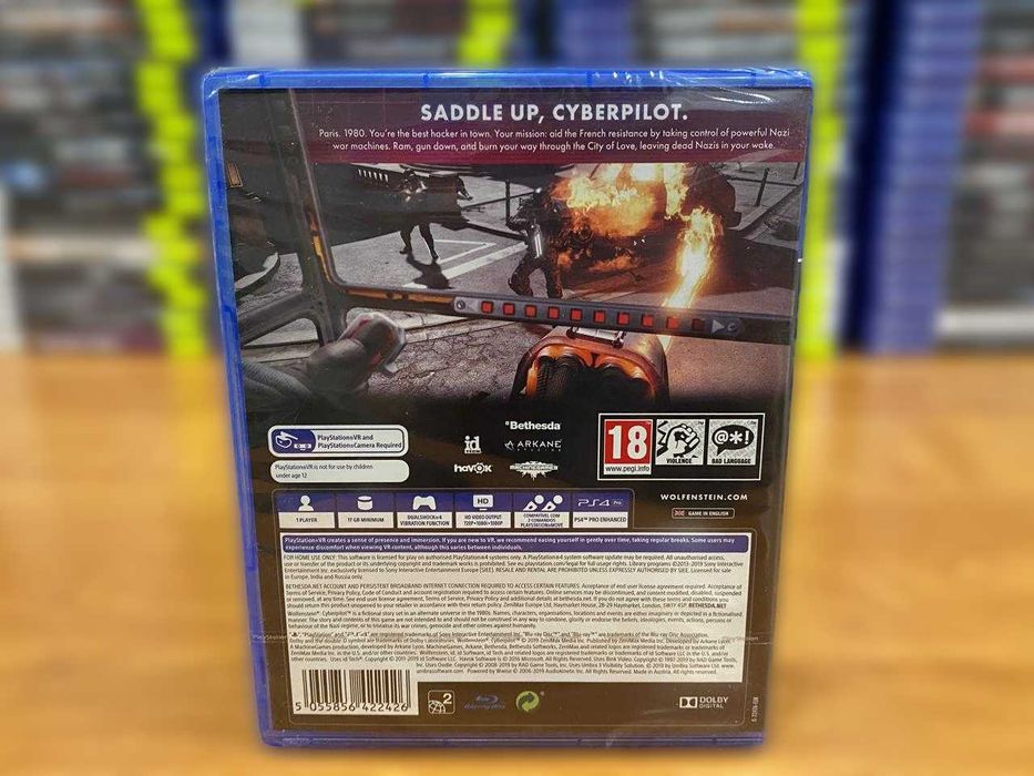 Новый Wolfenstein: Cyberpilot VR PS4 Большой Выбор Игр