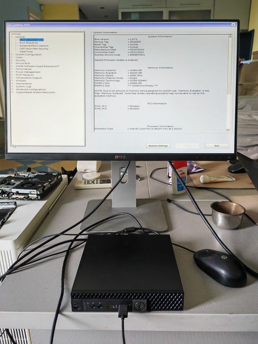 Mini PC Dell OptiPlex 7070 Micro,Intel i5-9600T (6-ядрен)16GB-DDR4