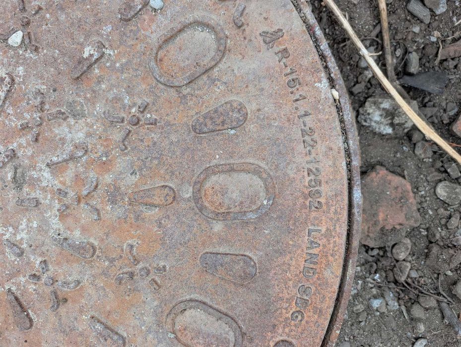 Capac canal din fontă D400, 60cm diametru, rotund, cu ramă, trafic greu