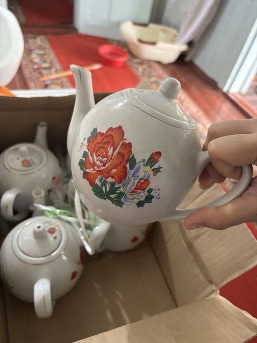 Кок чай чайник таза фарфор ссср