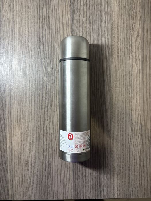 Термос 1 литр, цвет сталь