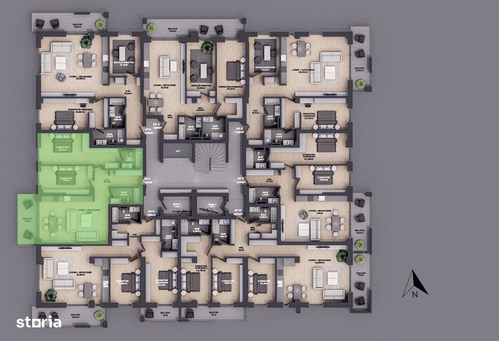 FINALIZAT Apartament 3 camere Residence5 Forest, lângă școlile private