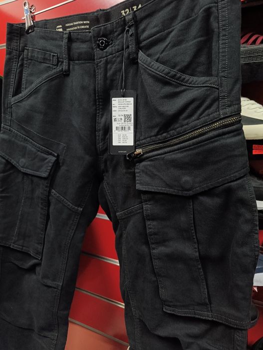 Оригинален панталон G-Star Raw Rovic Zip W32 W34 W36 нов мъжки cargo черен