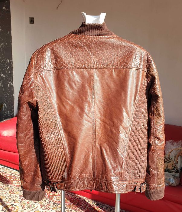кожено бомбър яке топло размер XL 50 52 Roberto Cavalli