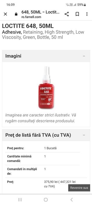 Vand Loctite 242 648