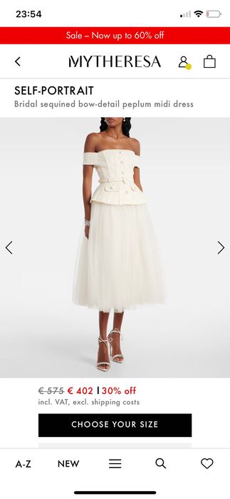 Rochie midi mireasă / cununie civilă - noua