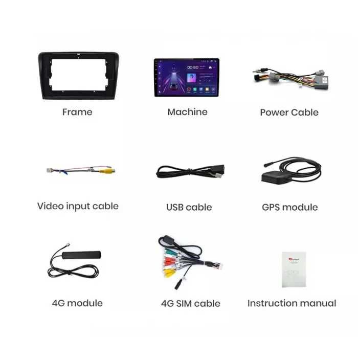 Navigatie Android Skoda Superb 2 Youtube Waze Carplay + Camera