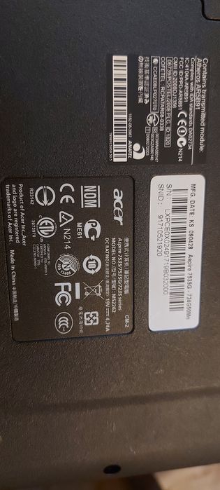 Acer 7535G laptop Лаптоп за части+Батерия