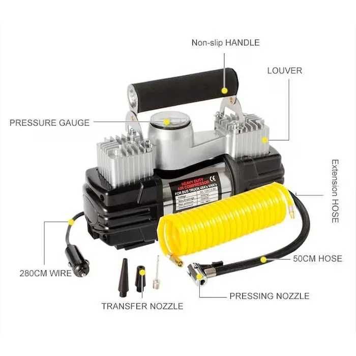 Compresor auto, 2 cilindri / 14 bar, 85 l/min, pentru SUV-uri