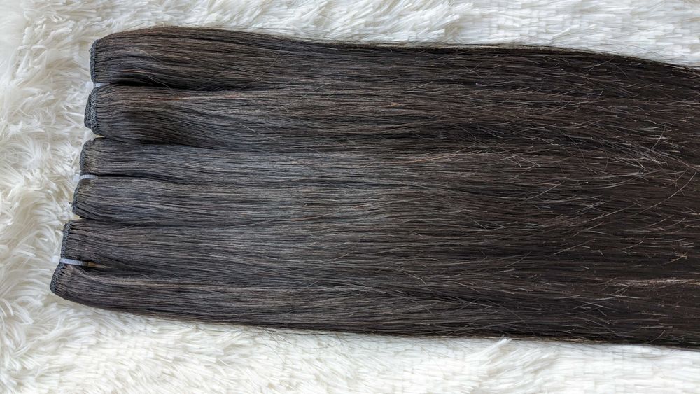 100% естествена сурова индийска коса без примеси.150 грама