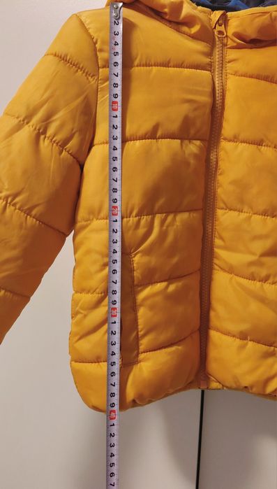 Преходно яке с качулка, цвят кехлибар, размер 104