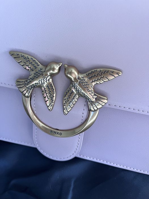 Чанта Pinko бледорозова