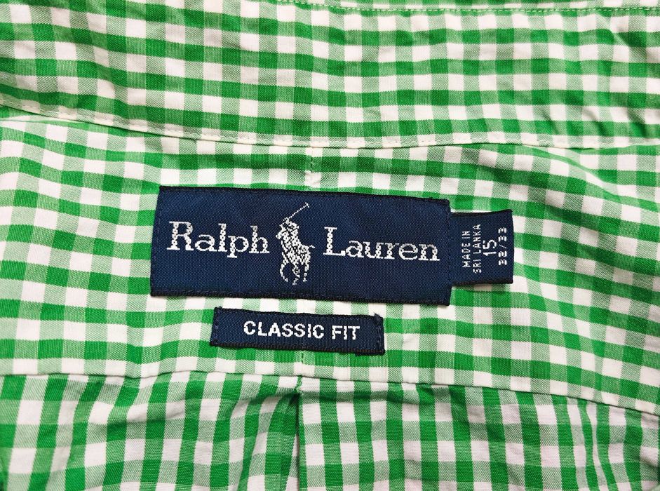 Ralph Lauren Оригинална мъжка риза зелено каре размер 15 / М