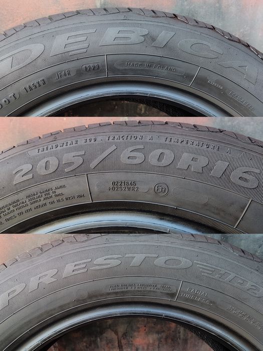 4бр. летни гуми 205/60/16 Debica Presto
dot1223
6.99mm