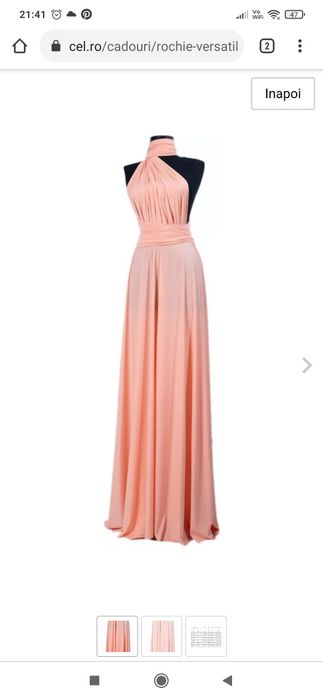 Rochie de ocazie roz somon