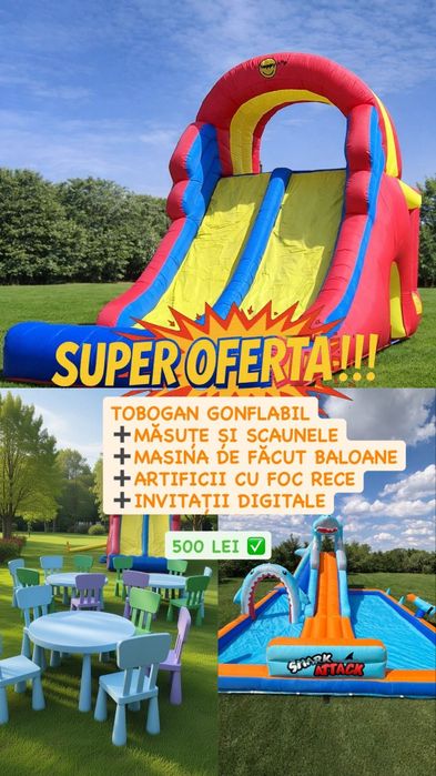 Închiriez tobogan/topogan gonflabil